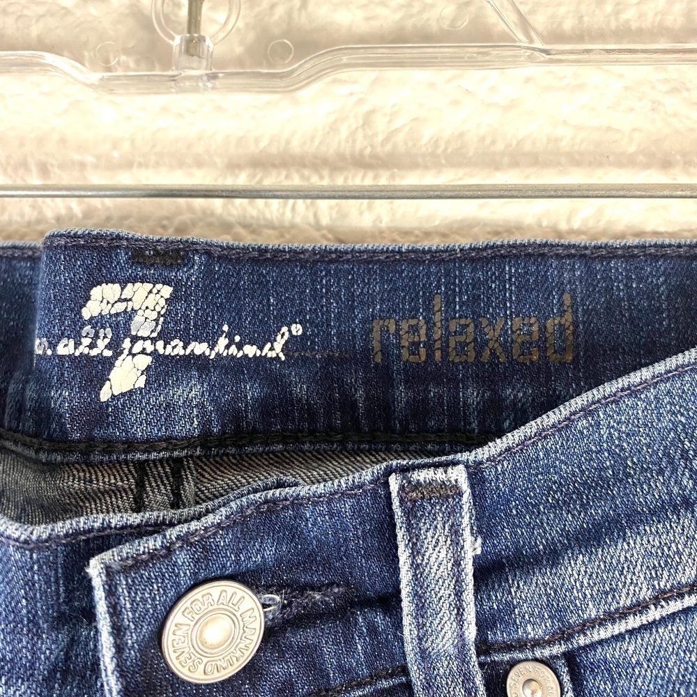 7 For All Mankind Button Front Relaxed Crop Jeans - image 4